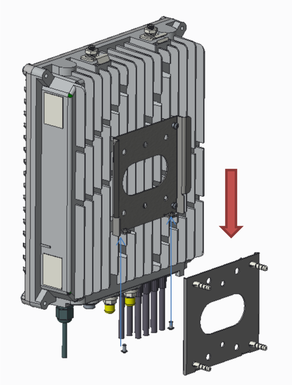 Sliding the GLxH switch over the wall mounting plate
